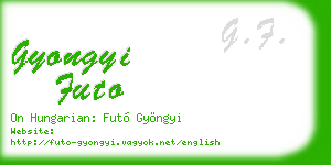 gyongyi futo business card